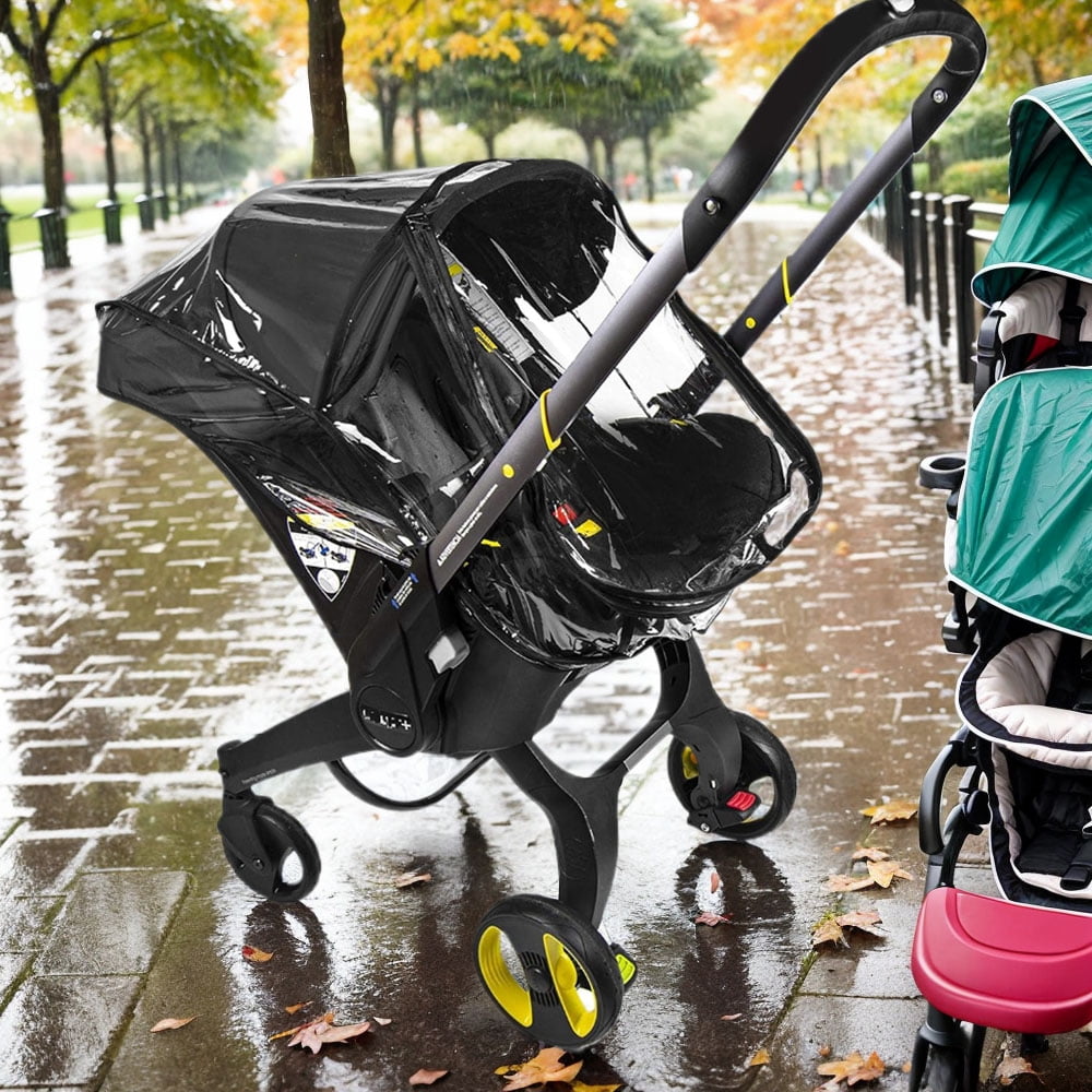 Stroller Raincoat Thickened Transparent PVC Vision Rain cover For Doona & FooFoo Baby Stroller 3 in 1 Baby Stroller Accessories
