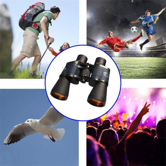 Prismáticos onlyliua Pris-M Hd 60X60 para Viajes Observación de Estrellas Conciertos y Deportes