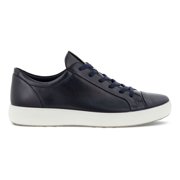 ECCO Soft 7 Mens Sneakers Night Sky Blue Leather 470364-01303 Comfort Fit