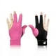 thumbnail image 1 of Guantes de billar de tres dedos transpirables, resistentes al desgaste y antideslizantes de alta elasticidad de color melocotón rojo Guantes de mesa de billar Guantes de billar, 1 of 5