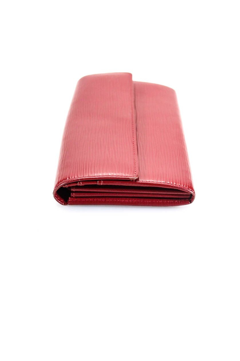 Pre-ownedLouis Vuitton Portefeuille Sarah Envelope Wallet Epi Leather Red  