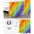 thumbnail image 3 of Colorful Gradual Bed Skirt California King Size 16" Drop Watercolor Rainbow Abstract Modern Ruffled Wrap Around Bed Skirts Adjustable Elastic Bedskirt Dust Ruffle for California King Size Bed, 3 of 7