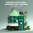 thumbnail image 2 of Champ&uacute; exfoliante para el cuero cabelludo con romero, tratamiento para el cuero cabelludo con aceite de menta, tratamiento capilar para aclarar y eliminar la acumulaci&oacute;n de sucie, 2 of 8