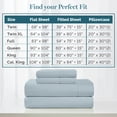 thumbnail image 6 of Casa Platino Queen Sheet Sets – 450 Thread Count 100% Cotton Cooling Sheets, Premium Hotel Luxury Sateen Finish, for Daily Comfort – French Blue, 6 of 8