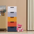 thumbnail image 2 of Miumaeov Plastic Drawers,Storage Cabinet with 5 Drawers, Closet Drawers Tall Dresser Organizer for Clothes, Playroom, Bedroom Furniture, Stackable Vertical Clothes Storage Tower, Small Chest Closet, 2 of 13