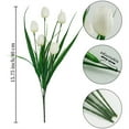thumbnail image 2 of 6 Pcs Tulips Artificial Flowers 30 Heads Faux Tulips Bouquet with Stem Bulk Silk Floral Arrangement Fake Plastic Plants for Home Indoor Outside Table Vase Garden Spring Decor (White), 2 of 8