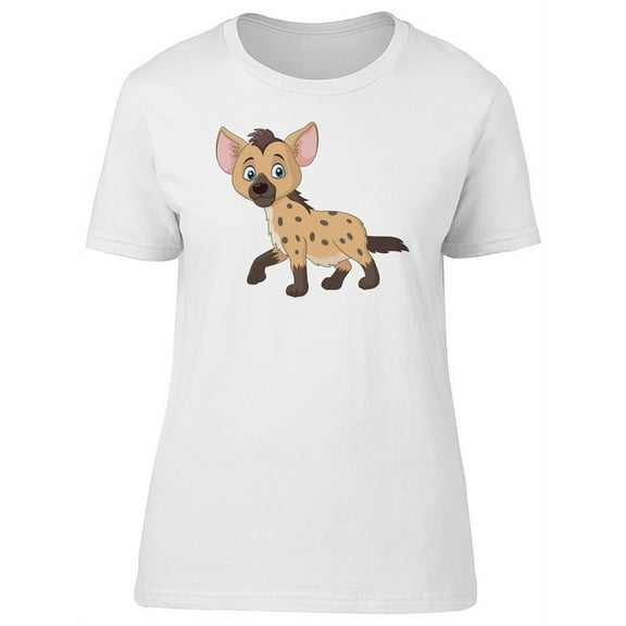Cute Baby Hyena Cartoon T-Shirt Women -Image by Shutterstock, Female Large
