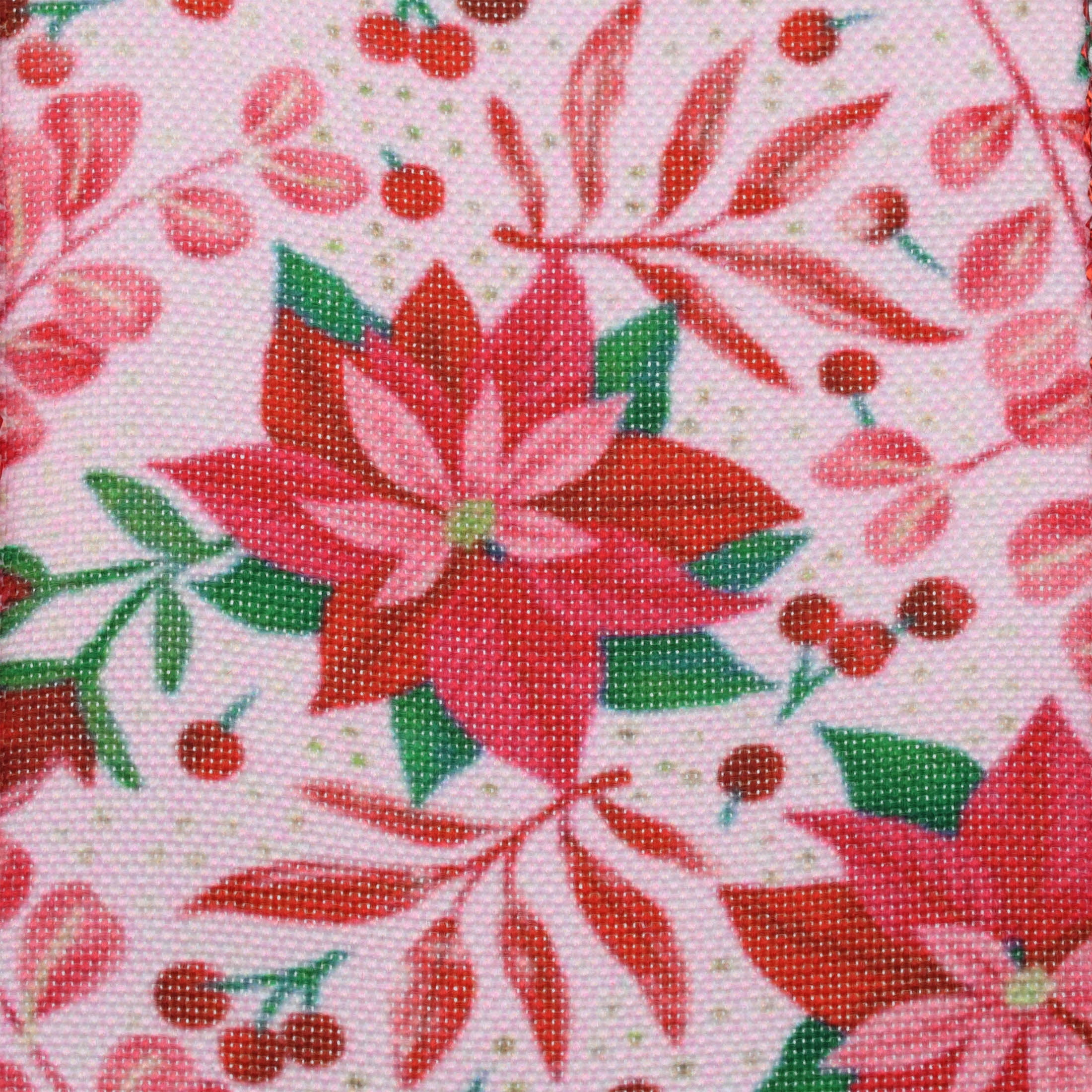 Red/Pink/Green Poinsettia Christmas Ribbon, 2.5" x 40', by Holiday Time