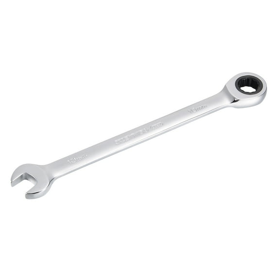 Metric 10mm Box Open Ended Ratchet Combination Wrench Chrome Finish, Cr-V
