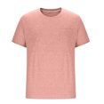 thumbnail image 4 of Qiyinn Men's Short Sleeve Soft T-Shirt Casual Solid Color Crew Neck Tee Tops Pocket Shirt, 4 of 6