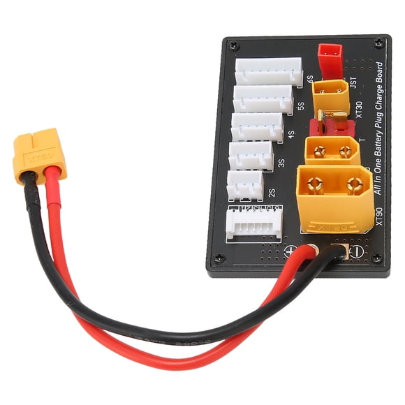 Lipo Battery Parallel Charging Board, Durable Battery Multi Charger Board 4.0mm Plug Five in One 14AWG Cable for Imax B6 B6AC