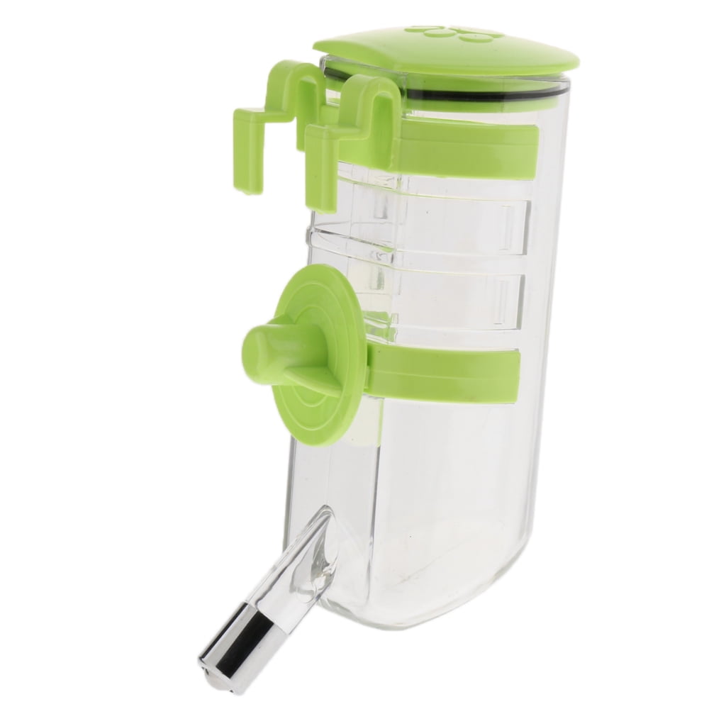 Pet Cage Water Bottle Dispenser Green