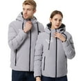 thumbnail image 5 of Lilgiuy Heated Jacket for Women Men Casual Solid Butterfly Print Long Sleeve Winter Warm USB Heating Coat with Hood Gifts for Your Family or Friends, 5 of 5