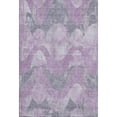 thumbnail image 2 of Addison Rugs Mayfield Premium Machine Washable Transitional Swirls Lavender Rectangle Rug, 5' x 7'6", 2 of 7
