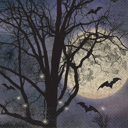 Spooky Night Halloween Party Napkins, 6.5 in, 16ct