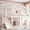 Beige + Full, variant on Full Size House Loft Bed with Slide, Bookshelves and Built-in Wardrobe, Wood Loft Bed Frame with Round Window and Arched Door, Beige