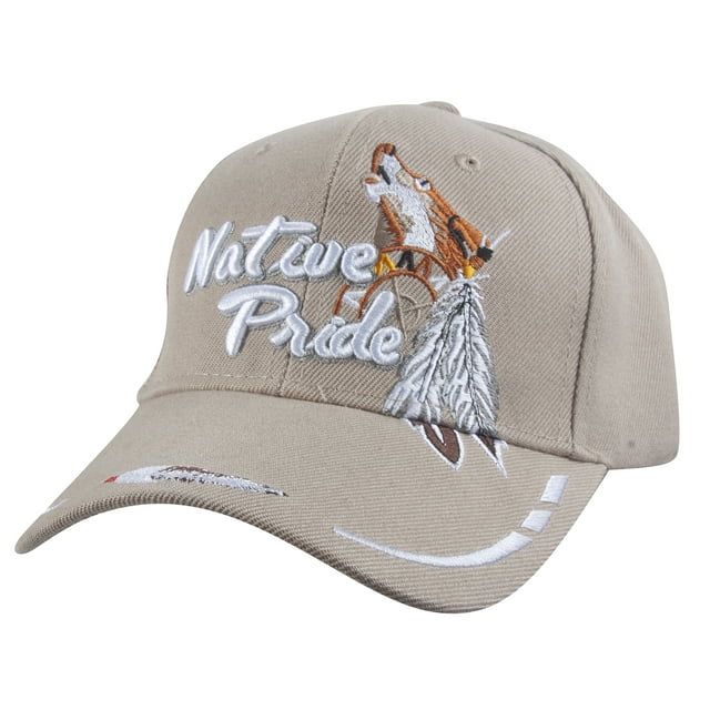 Gravity Threads Native Pride Casquette de Baseball Ajustable - Loup Hurlant - Kaki