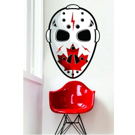 Wall Design Pieces Canadian Hockey Mask Canada Maple Leaf 12x18