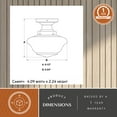 thumbnail image 6 of Eastgate 8.75-in W Gold Brass Traditional Semi Flush Mount Ceiling Light White Schoolhouse Glass, 6 of 11