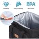 thumbnail image 5 of Bolsa de almuerzo aislada, bolsa aislante gruesa impermeable de gran capacidad, conveniente bolso diagonal refrigerado de un hombro al aire libre, bolsa de almuerzo refrigerada para almuerzo/trabajo/escuela/playa/picnic (negro) oso de fresa Electrónica, 5 of 5