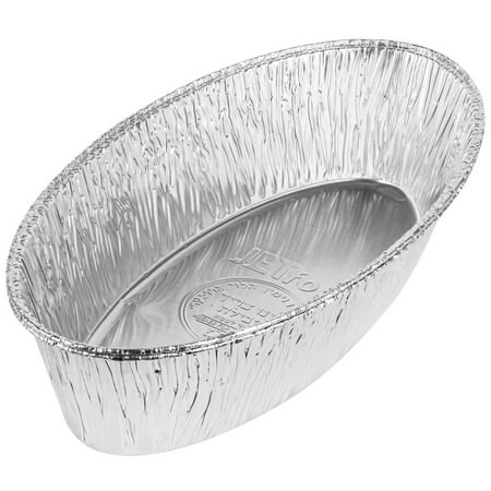 

EcoQuality Oval Aluminum Challah Extra Small Shabbat Baking Pans Kosher Tin Container Perfect for Holiday Cooking & Food Storage Recyclable XS Pan Oven Safe (90)