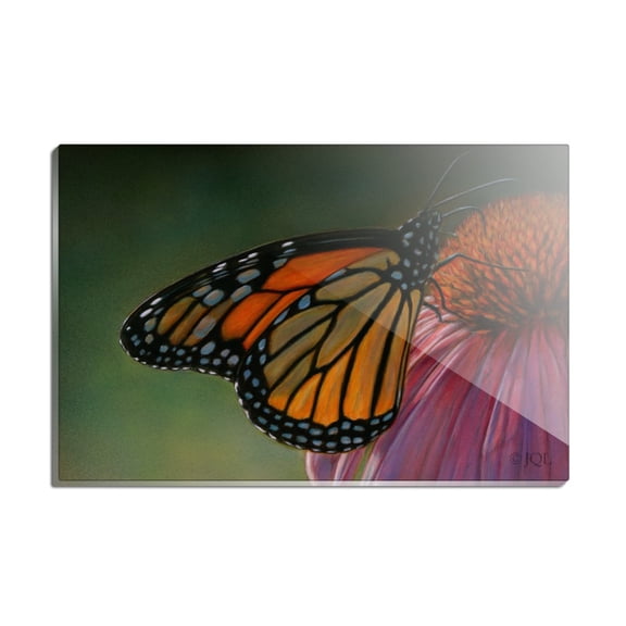 Monarch Butterfly and Coneflower Rectangle Acrylic Fridge Refrigerator Magnet