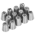 2024 13pcs Christmas Flower Frosting Tips Nozzles Stainless Steel DIY