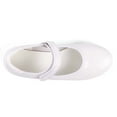 thumbnail image 5 of Dynadans Velcro Easy Strap Patent Girls' Tap Shoes (Toddler/Little Kid/Big Kid), White, 5 of 7