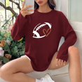 thumbnail image 4 of Fznquz Casual Womens Shirts Long Sleeve Red Game Day Tops Sunday Funday Tunic Football Graphic Women's Fashion XXXL, 4 of 6