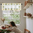 thumbnail image 6 of Lemon Yellow Kitchen Valances for Windows 42x18 Inch Kitchen Curtains Valances Rod Pocket Modern Country Flower Floral Summer Spring Bathroom Window Valances for Window Treatment Decor, 6 of 6