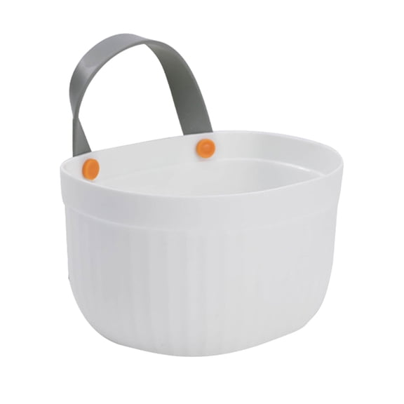 Hanging Storage Basket Colorful Plastic Bins Garlic Ginger Fill Ventilated Wall Mount Grey Top Handles Kitchen Spice Pantry Organizer
