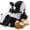 Skunk-Black, variant on MaoGoLan 4 Pcs 22" Skunk Stuffed Animals Mommy Skunk with 3 Baby Skunks Woodland Animal Plush Toy Stuffed Skunk Toys