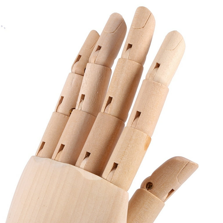 Wooden Mannequin Hand for Nails Flexible Movable Fingers Manikin