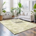 thumbnail image 3 of Large Area Rugs 5'x8', Ocean Shells Carpet Runner Indoor Outdoor Rugs Home Decor Aesthetic, Yellow Green Summer Coastal Starfish Conch Non Slip Mats Washable Accent Rug for Living Room Bedroom, 3 of 8