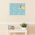 thumbnail image 3 of PinPix 27x20 Custom Cork Bulletin Board Aqua White Poster Board Has a Fabric Style Canvas Finish, Framed in Aqua White, by ArtToFrames (PinPix-1871), 3 of 5