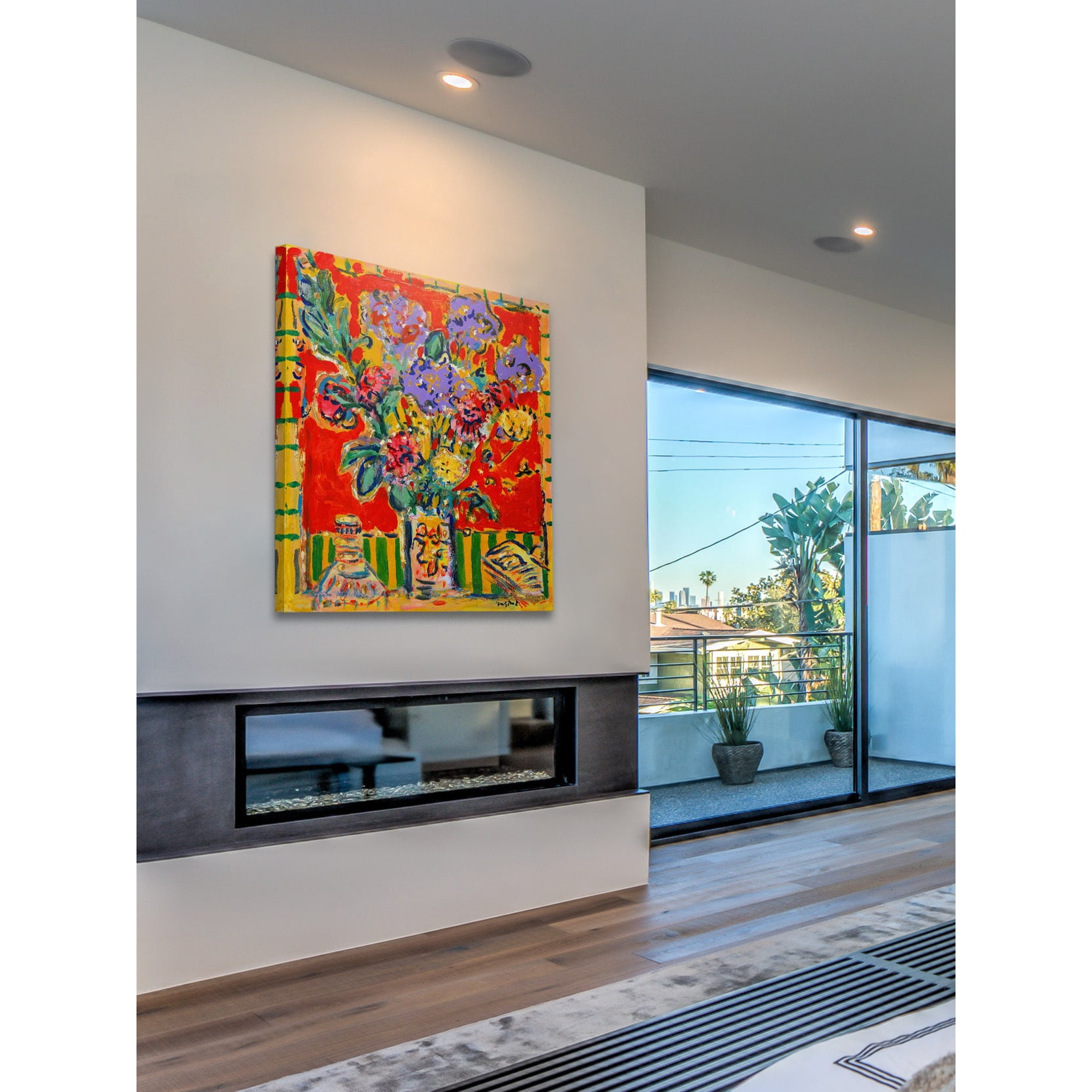 Marmont Hill "Irises" by Wayne Ensrud Painting Print on Canvas