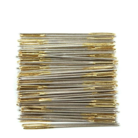 ORDDIART 100Pcs Cross Stitch Embroider Needle for Hand Sewing Multi Color Hobbyists Crafting Projects