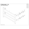thumbnail image 3 of Kingston Brass DTM241640 Palatine 24" x 16" Stainless Steel Wall Mount 4-Tier Towel Rack, Matte Black, 3 of 4