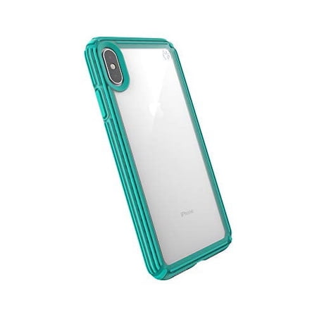 Speck Presidio V-GRIP Series Case for Apple iPhone XS Max - Clear/Caribbean Blue