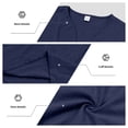 thumbnail image 5 of Domuza Mens Linen V-Neck Shirts Casual Short Sleeve Hippie Yoga Tops Lightweight Summer Beach Shirt Navy 2XL, 5 of 5
