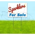 thumbnail image 1 of Sparklers For Sale (18" x 24") Yard Sign, Includes Metal Step Stake, 1 of 6