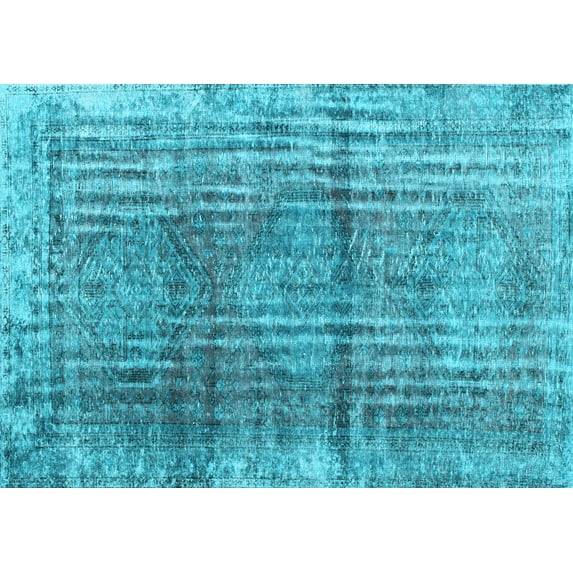 Ahgly Company Indoor Rectangle Persian Light Blue Traditional Area Rugs, 2' x 4'