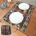 thumbnail image 2 of Sets de Table Vintage pour Table de Cuisine, Sets de Table Vin Raisin 12x18 Pouces, Sets de Table Polyester Lavables Résistants à la Chaleur, 2 of 7