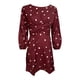 thumbnail image 4 of Vestido de fiesta informal con cuello redondo y estampado de punto ondulado de manga larga para mujer Fridja  nbo1316, 4 of 5