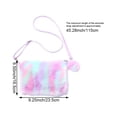 thumbnail image 2 of Jiibva Soft Plush Shoulder Bag Colorful Rainbow Handbags Crossbody Bags Envelope Package with Adjustable Shoulder Straps, 2 of 7
