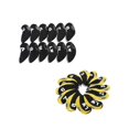 thumbnail image 1 of 24x Golf Club Iron Head Cover Set Golf Wedges Headcovers Yellow and Black shamjiam Juego de 2, 1 of 9