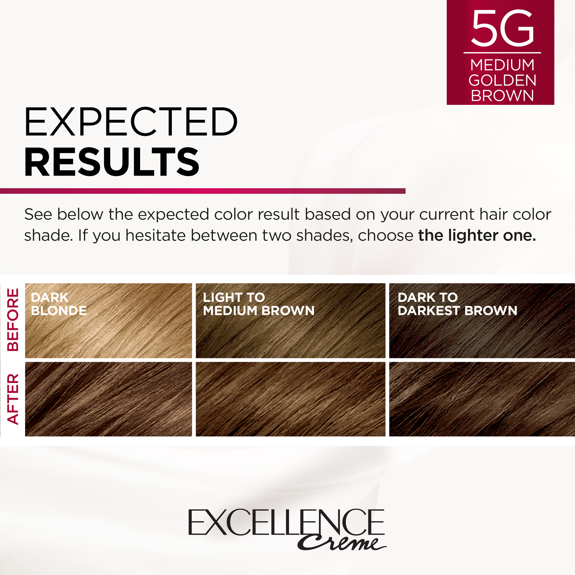 L'Oreal Paris Excellence Creme Permanent Hair Color, 5G Medium Golden Brown - image 5 of 9