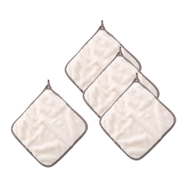 4 paños de limpieza absorbentes, reutilizables, lavables y con absorción de agua. Blanco