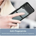 thumbnail image 3 of Case for Samsung Galaxy Z FILP 4 5G Case Slim Dropproof [Defend from Drop/Scratch/Slip/Fingerprint] Clear Acrylic Hard Back Soft TPU Bumper Hybrid Phone Cover for Samsung Z FILP 4 5G-Black, 3 of 16