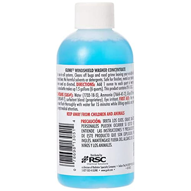 Gunk M506 Concentrated Windshield Washer Solvent with Ammonia 6 fl